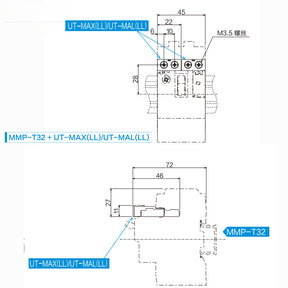 Disjuntor MMP-T32LF 32A 25A 18A 13A 10A 8A 6,3A 