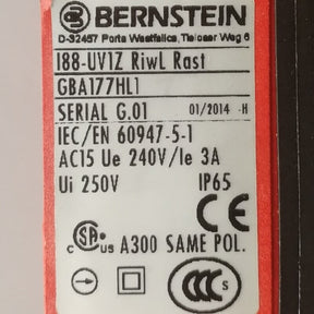 Interruptor de interrupção da corrente da escada rolante BERNSTEIN GBA177HL1GBA 177GY1 