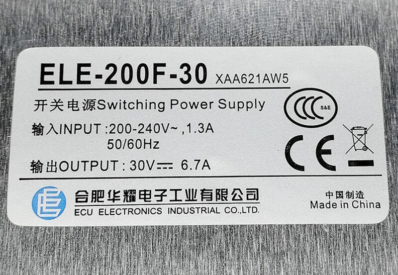 Fonte de alimentação de comutação do gabinete de controle ELE-200F-30 XAA621AW5 