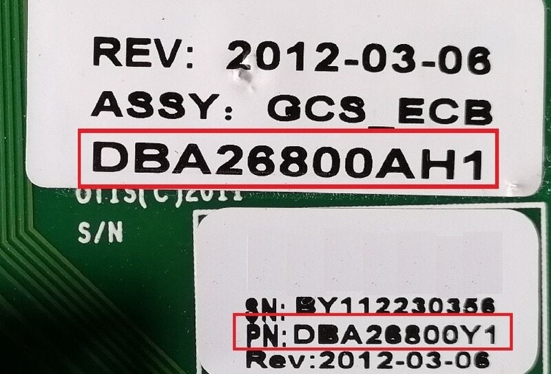 Placa-mãe do elevador GECB DBA26800AH1/Y1 AEA26800AML2 