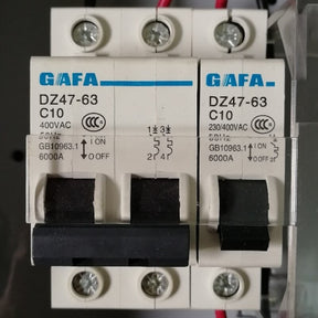 Caixa de distribuição da sala de máquinas 40A 63A Interruptor duplo para interruptor de liberação de iluminação do poço 