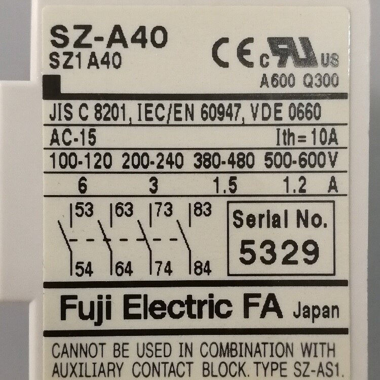 Contactor Auxiliary Contacts SZ-A40 A20 A11