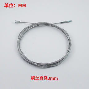 Elevator hall door wire rope