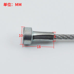 Elevator hall door wire rope