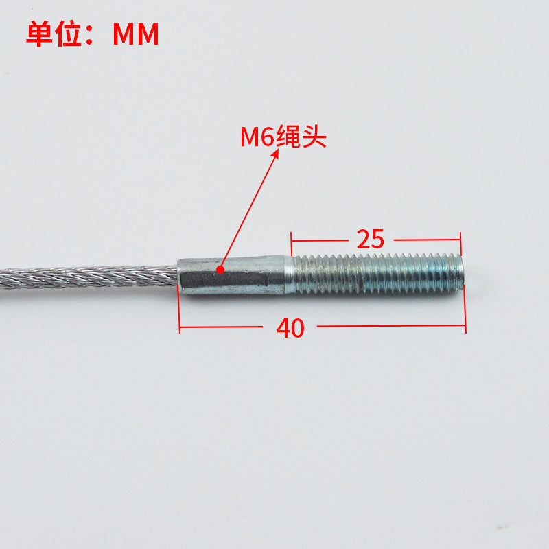 Elevator hall door wire rope