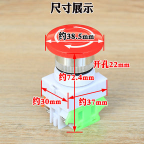 Botão interruptor de parada de emergência Caixa de instalação 22MM 