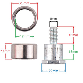 Elevator door knife bearing wheel