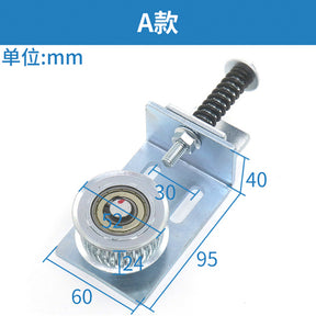 Elevator car door motor pulley