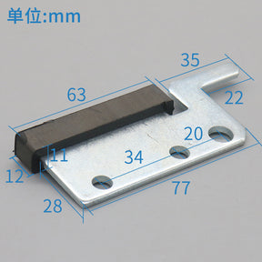 Elevator hall door slider door foot guide shoe