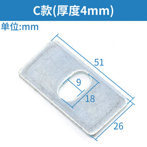 Elevator door height adjustment gasket door slider plug adjustment piece