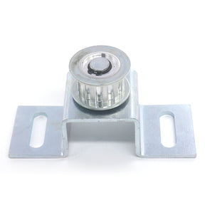 Elevator door motor pulley assembly