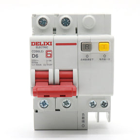 CDB6LEi 2P D6 circuit breaker with leakage protector