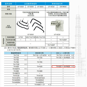 Thermal relay accessories UT-HZ18 UN-HZ12 UN-RM20 installation base