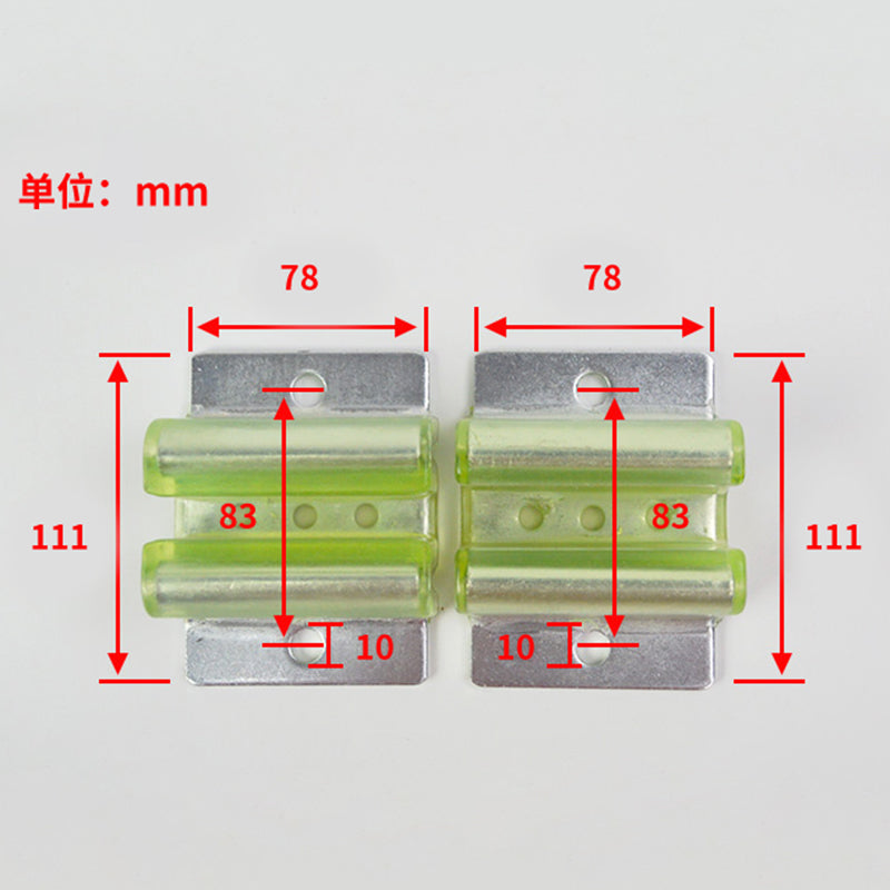 Auxiliary rail guide shoe lining W M type toe