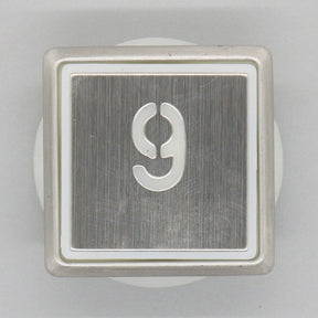 Elevator square stainless steel button