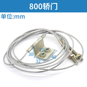 Elevator door wire rope 800 900 door opening distance