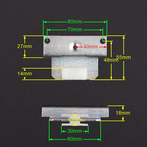 KONE elevator hall door slider bending plastic boot block