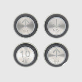 A4J16467 Braille stainless steel word button