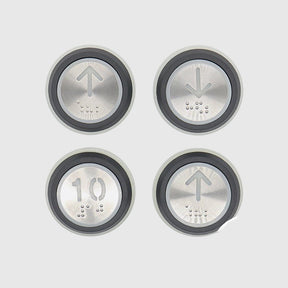 A4J16467 Braille stainless steel word button