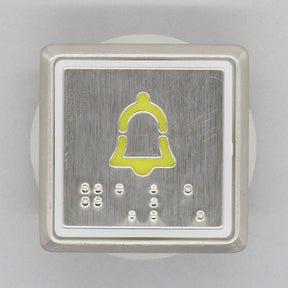 Elevator square stainless steel button