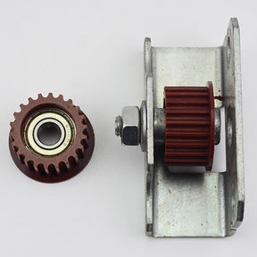 Elevator door motor pulley