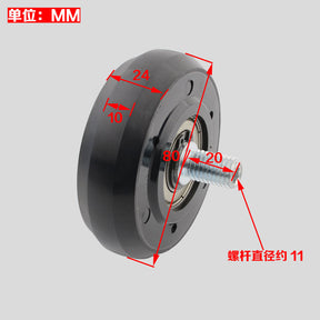 Elevator guide shoe wheel 80*24*6203 high-speed ladder roller M12