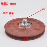 Roda de corda de porta martelo pesado roda de fio de aço 70*8*6001Z 