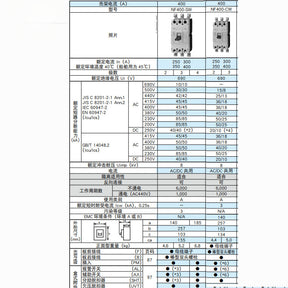 Circuit breaker NF400-SW NF400-CW 3P 250A 300A 350A 400A 4P/PM